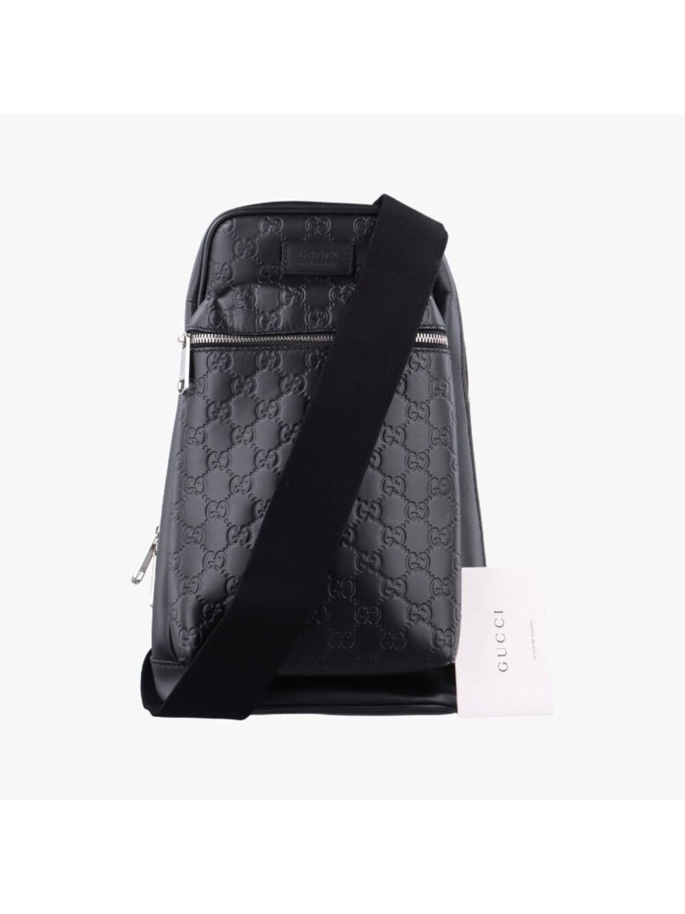 Gucci Guccissima Line Black Leather Handbag